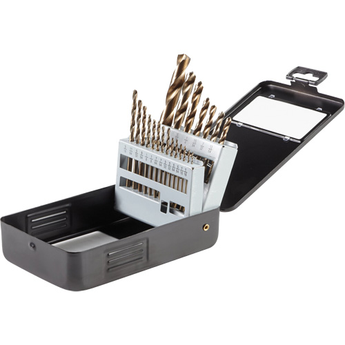 Gold Oxide Drill Bit Set, 21 Pieces, High Speed Steel Rideout Tool & Machine Inc.