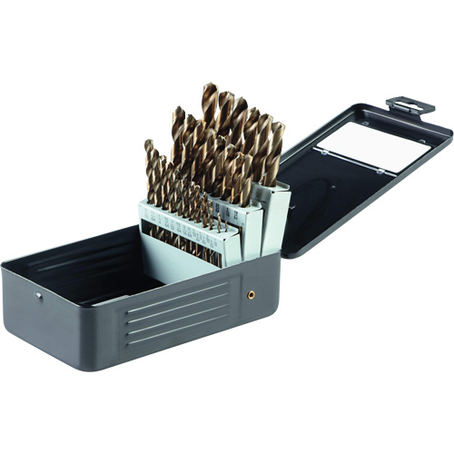 Gold Oxide Drill Bit Set, 29 Pieces, High Speed Steel Rideout Tool & Machine Inc.