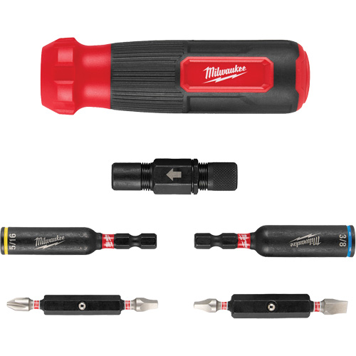 Tournevis multi-usage 8-en-1 avec embouts et tourne-&eacute;crous &agrave; chocs SHOCKWAVE, 8-1/3" lo, Prise Coussin&eacute;e Rideout Tool & Machine Inc.