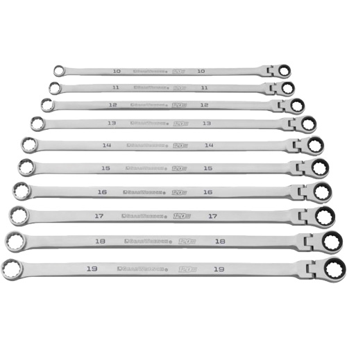 120XP Universal Spline XL Flex Head GearBox Wrench Set, Ratcheting Box, 10 Pieces, Imperial Rideout Tool & Machine Inc.