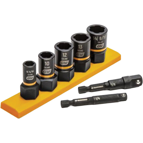 Metric Bolt Biter Extraction Socket Set, 7 Pcs, Impact, 1/4"/3/8" Drive Size Rideout Tool & Machine Inc.