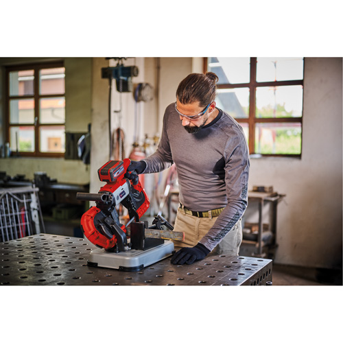 5” Cordless Compact Metal Cutting Bandsaw (Tool Only), 18 V, 4-1/2" Capacity Rideout Tool & Machine Inc.