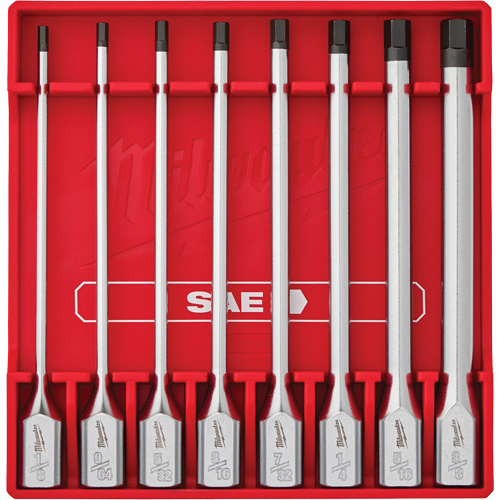 Jeu de douilles longues &agrave; embouts SAE, Hexagonale, Prise 3/8", 8 mr Rideout Tool & Machine Inc.