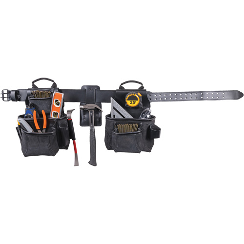 Phantom Collection 4-Piece Heavy-Duty Combo Apron, Leather, Black Rideout Tool & Machine Inc.