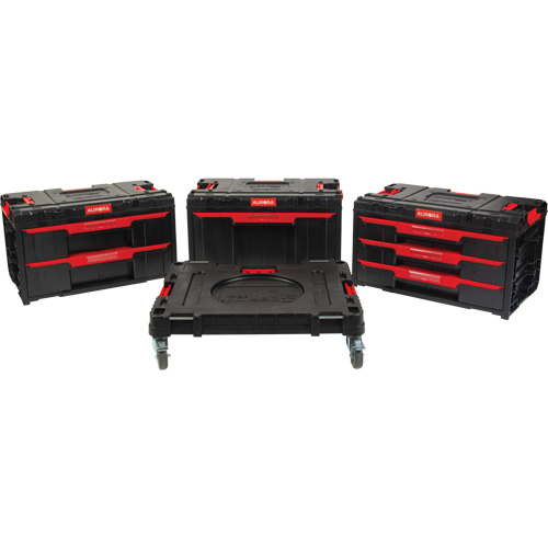 Socle roulant Arx avec jeu de roulettes pivotantes 4 mcx, 23-1/10" x 15" x 22-1/2", Noir Rideout Tool & Machine Inc.