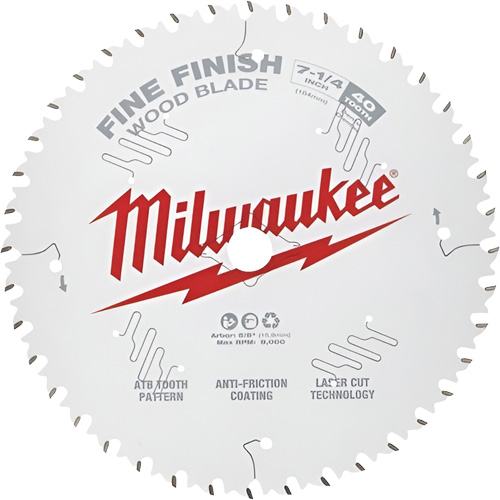 Fine Finish Circular Saw Blades, 7-1/4", 40 Teeth, Wood Use Rideout Tool & Machine Inc.