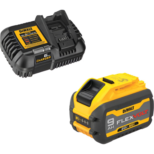 Ensemble de bloc-pile et chargeur MAX FLEXVOLT, Lithium-ion, 20 V/60 V, 9 Ah Rideout Tool & Machine Inc.