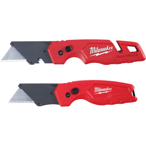 2-Piece FASTBACK Folding Utility Knife Set, Plastic Handle Rideout Tool & Machine Inc.