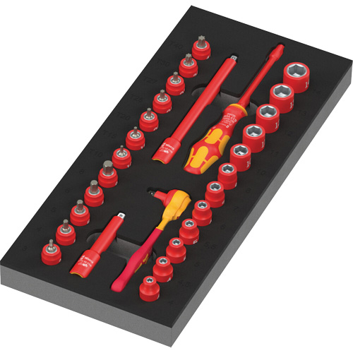 Insert en mousse pour jeu avec cliquet 8007 A VDE Zyklop VDE 1, 1000 V, 30 M Rideout Tool & Machine Inc.