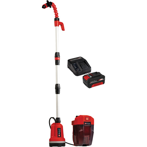 Pompe &agrave; eau propre pour baril de pluie sans fil avec batterie 4 Ah et ensemble de d&eacute;part de chargeur, 18 V, 792,5 gal./min Rideout Tool & Machine Inc.