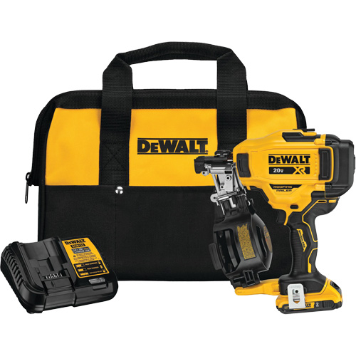 15° Cordless Coil Roofing Nailer Kit, 20 V, Lithium-Ion Rideout Tool & Machine Inc.