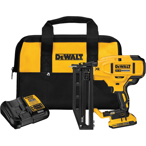 XR&reg; 16 GA Cordless Straight Finish Nailer Kit, 20 V, Lithium-Ion Rideout Tool & Machine Inc.