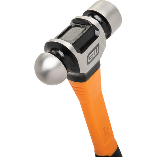 Marteau &agrave; panne ronde, Poids de la t&ecirc;te 24 oz, Face Ordinaire/Poli, Prise Fibre de verre Rideout Tool & Machine Inc.