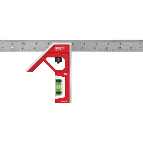 &eacute;querre magn&eacute;tique combin&eacute;, 12" lo, Acier inoxydable, Ordinaire Rideout Tool & Machine Inc.