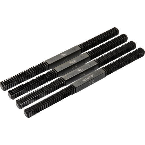 4-Piece Thread Restoring File Set, Square, 9" Rideout Tool & Machine Inc.