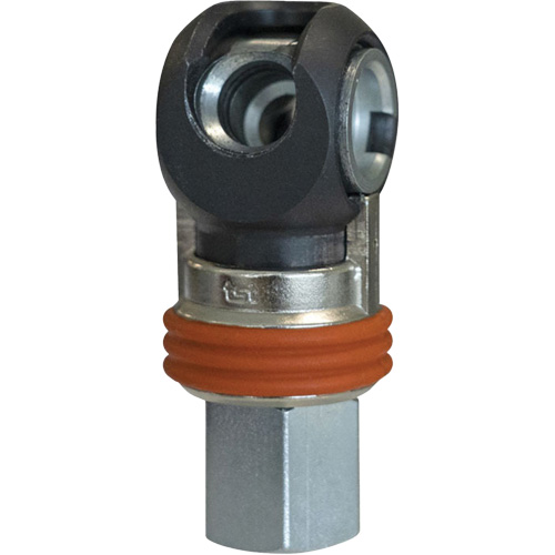 TOPQUIK SC Industrial Swing Quick Coupler, Nickel-Plated Steel, 3/8", Female NPT, 360 PSI Rideout Tool & Machine Inc.