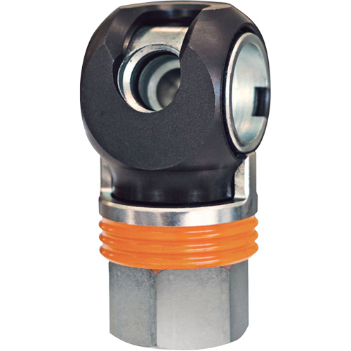 TOPQUIK SC Industrial Quick Coupler, Nickel-Plated Steel, 1/2", Female NPT, 359 PSI Rideout Tool & Machine Inc.