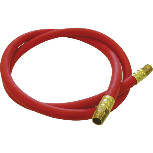 Hose Reel Connecting Hose, Air, EPDM Rubber, 1/2" dia. x 5', 300 psi, 1/2 NPT Rideout Tool & Machine Inc.