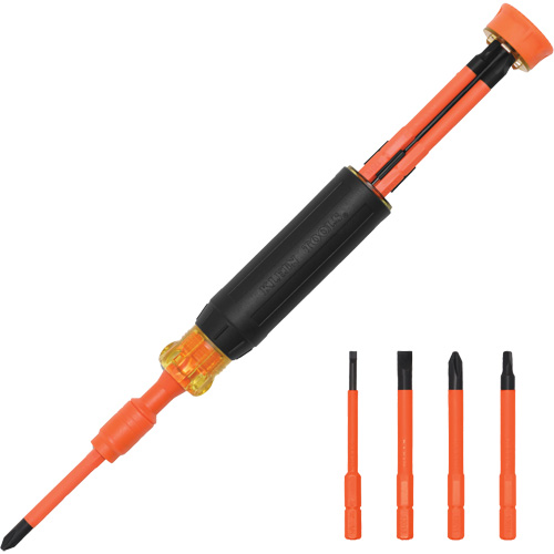 Tournevis isolant &agrave; embouts interchangeables 4-en-1 Rideout Tool & Machine Inc.