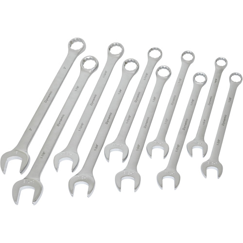 Contractor Series SAE Wrench Set, Combination, 10 Pieces, Imperial Rideout Tool & Machine Inc.