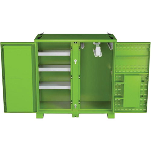 Armoire ventil&eacute;e pour le rangement d'&eacute;PI sur place, Acier, Vert lime haute visibilit&eacute; Rideout Tool & Machine Inc.