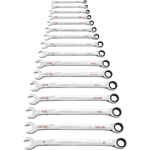 120XP Universal Spline XL SAE Wrench Set, Ratcheting Combination, 16 Pieces, Imperial Rideout Tool & Machine Inc.