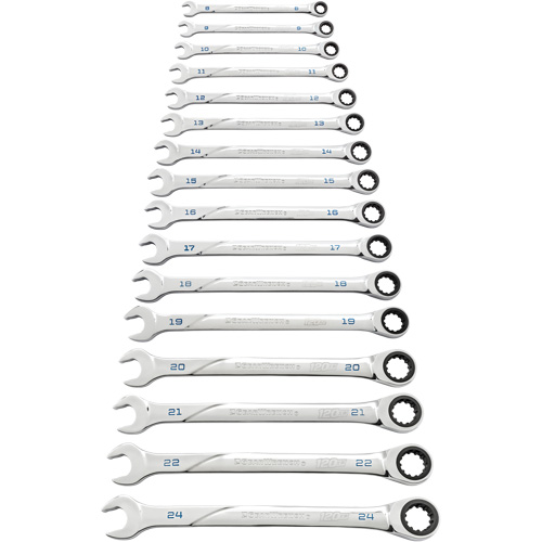 120XP Universal Spline XL Wrench Set, Ratcheting Combination, 16 Pieces, Metric Rideout Tool & Machine Inc.