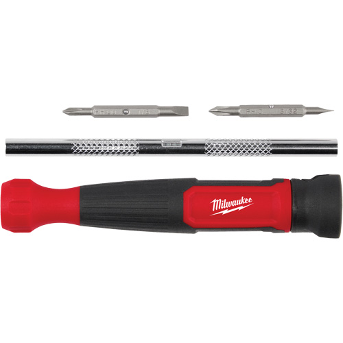4-in-1 Precision 1/4" Drive Multi-Bit Screwdriver, 5-3/4" L, Cushion Grip Handle Rideout Tool & Machine Inc.