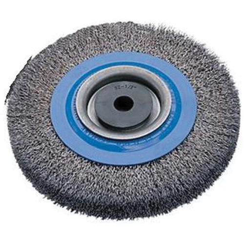 Brosses rotatives &agrave; fils torsad&eacute;s d'&eacute;tabli, 6" dia., Fils 0,0118", Arbre 1/2" - 1-1/4" Rideout Tool & Machine Inc.