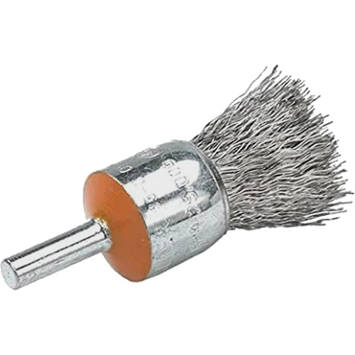 Brosses mont&eacute;es &agrave; fils cr&ecirc;p&eacute;s, 1/2", Fils 0,02", Tige 1/4" Rideout Tool & Machine Inc.