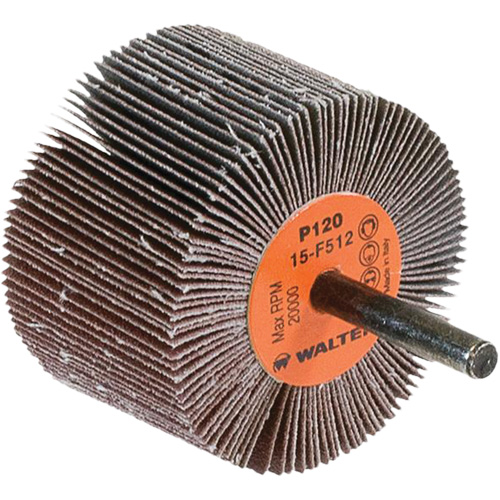 Flap Wheels-Coolcut Flap Wheels, Aluminum Oxide, 120 Grit, 2-1/2" x 1-1/2" x 1/4" Rideout Tool & Machine Inc.
