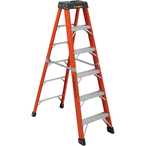 Escabeaux industriels extra robustes (s&eacute;rie 6800 AA), 6', Fibre de verre, Capacit&eacute; 375 lb, Type 1AA Rideout Tool & Machine Inc.