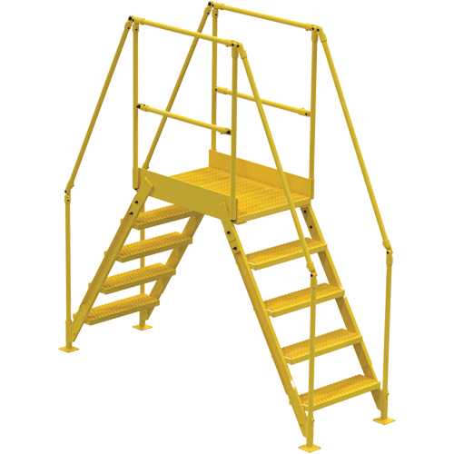Crossover Ladder, 79 1/2" Overall Span, 50" H x 24" D, 24" Step Width Rideout Tool & Machine Inc.
