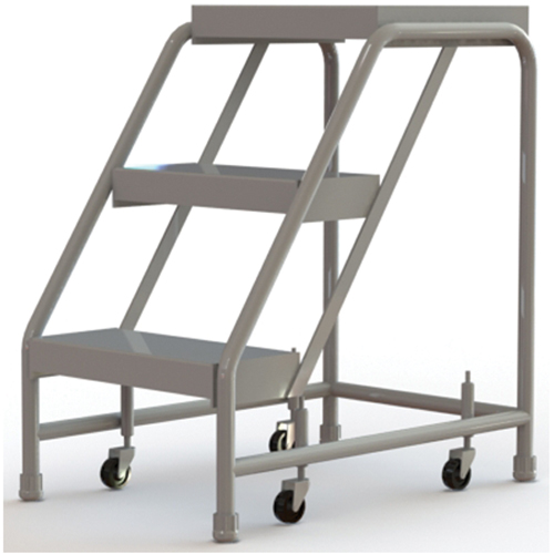 Rolling Ladder, 3 Steps, 16" Step Width, 30" Platform Height, Aluminum Rideout Tool & Machine Inc.