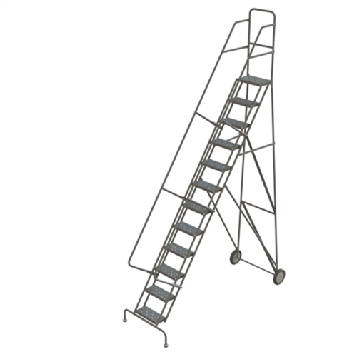 &eacute;chelles roulantes en acier, 12 marches, Largeur de la marche 16", Hauteur de la plateforme 120", Acier Rideout Tool & Machine Inc.