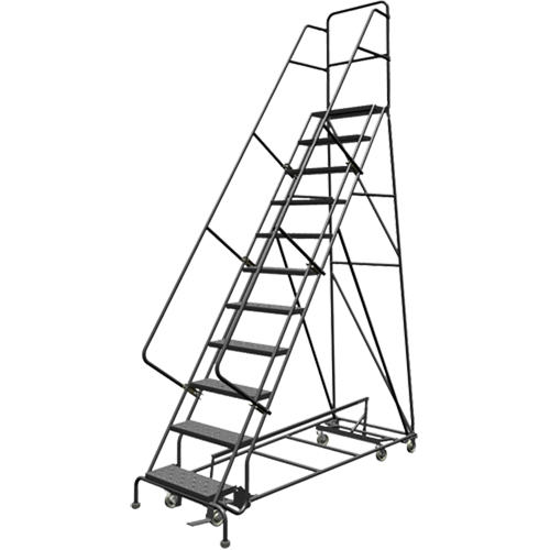 &eacute;chelles roulantes multidirectionnelles, 11 marches, Largeur de la marche 24", Hauteur de la plateforme 110", Acier Rideout Tool & Machine Inc.