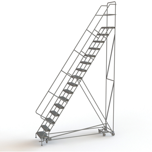 &eacute;chelles roulantes multidirectionnelles, 16 marches, Largeur de la marche 24", Hauteur de la plateforme 160", Acier Rideout Tool & Machine Inc.