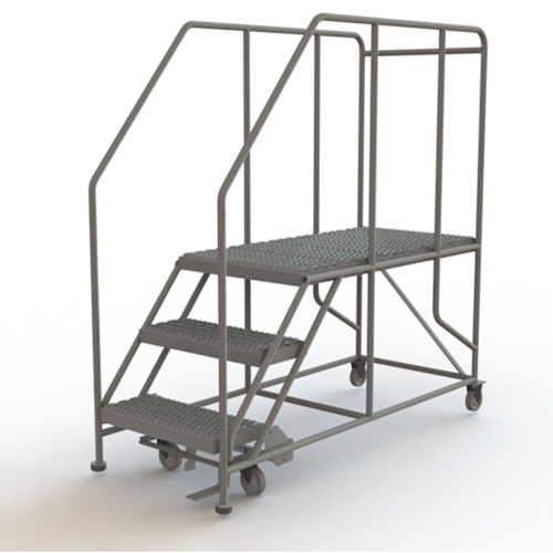 Plateforme de travail mobile, Acier, 3 Marches, 30" ha, 47" p, 24" Marche, Stri&eacute; Rideout Tool & Machine Inc.