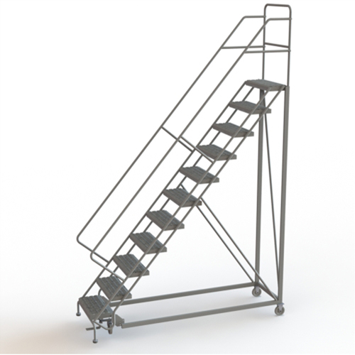 &eacute;chelles en angle de s&eacute;curit&eacute;, 11 marches, Stri&eacute;, Inclinaison 50°, Hauteur 110" Rideout Tool & Machine Inc.