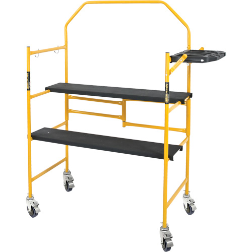 Jobsite Series 4' Safety Rail & Tool Shelf Scaffold Kit, Steel Frame, 49-1/2" D x 57-3/4" H Rideout Tool & Machine Inc.