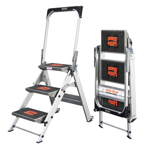 Safety Stepladder with Bar & Tray, 2.2', Aluminum, 300 lbs. Capacity, Type 1A Rideout Tool & Machine Inc.