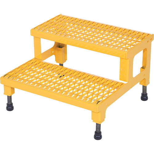Adjustable Step-Mate Stand, 2 Step(s), 23-13/16" W x 22-7/8" L x 15-1/4" H, 500 lbs. Capacity Rideout Tool & Machine Inc.