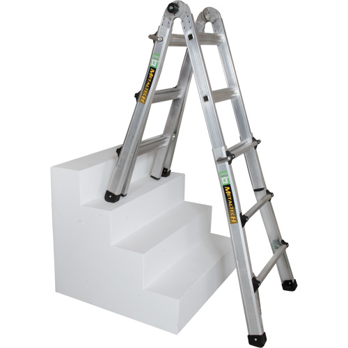Telescoping Multi-Position Ladder, 2.916' - 9.75', Aluminum, 300 lbs., CSA Grade 1A Rideout Tool & Machine Inc.