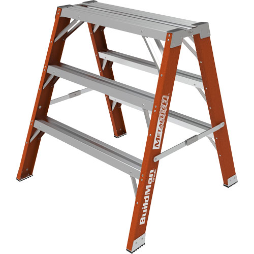 Buildman Step-up Workbench, 3' H x 34.75" W x 33.25" D, 300 lbs. Capacity, Fibreglass Rideout Tool & Machine Inc.