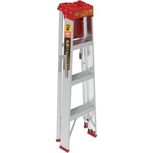 Step Ladder with Paint Tray, 4', Aluminum, 200 lbs. Capacity, Type 3 Rideout Tool & Machine Inc.