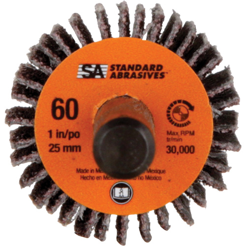 Standard Abrasives Flap Wheel, Aluminum Oxide, 60 Grit, 1" x 1" x 1/4" Rideout Tool & Machine Inc.