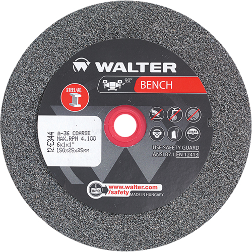 Meules pour rectifieuses d'&eacute;tabli, 6" x 1", Arbre de 1", 1 Rideout Tool & Machine Inc.