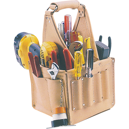 Electrical & Maintenance Tool Pouches, Leather, 17 Pockets, Beige Rideout Tool & Machine Inc.