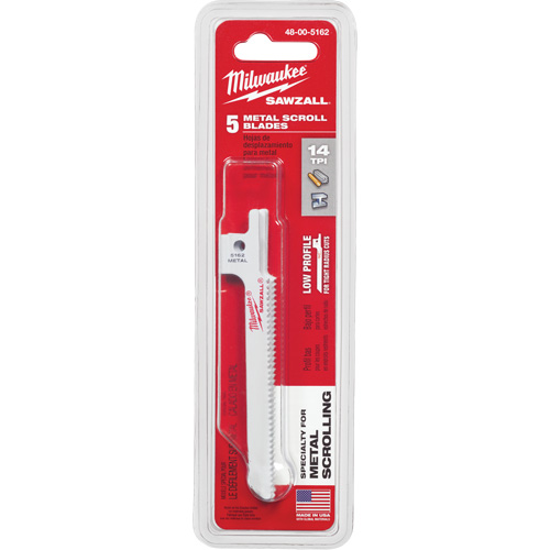 Lame de scie alternative Sawzall, Bim&eacute;tal, 14 Dents par pouce, 3-5/8" lo x 5/16" la Rideout Tool & Machine Inc.