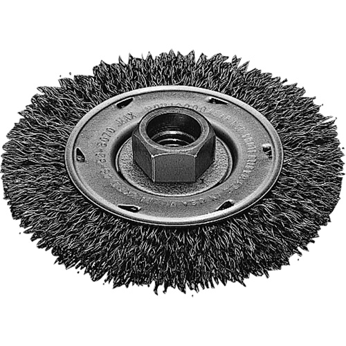 Twist Know Wire Wheel, 4" Dia., 0.02" Fill, 5/8"-11 Arbor, Stainless Steel Rideout Tool & Machine Inc.